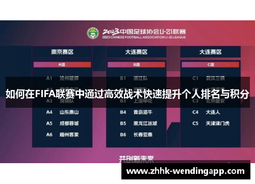 如何在FIFA联赛中通过高效战术快速提升个人排名与积分